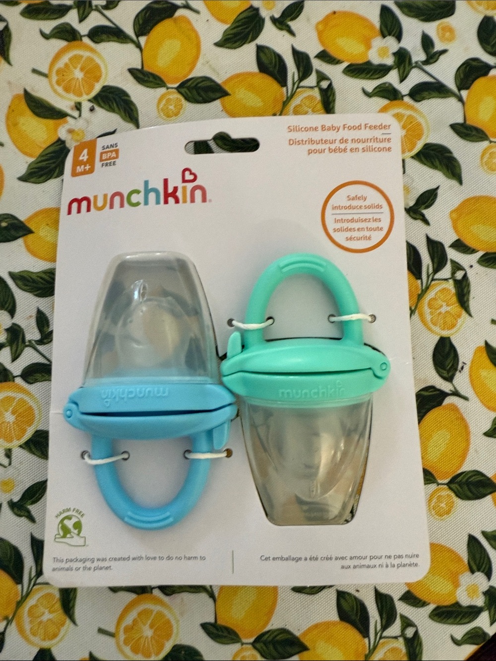 Munchkin Silicone Baby Food Feeders - Light Blue & Mint
